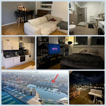 Zentrale Penthouse-wohnung Mit Dachterasse Und Flussblick Apartment
